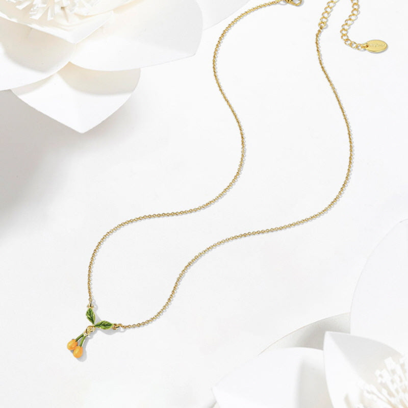 Golden Kumquat Necklace
