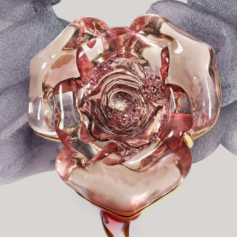 Crystal Rose Bloom Scrunchie