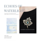 Aqua Crest Bloom Brooch