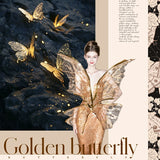 Golden Bright Butterfly Hair Pin