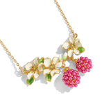 Raspberry Blossom Necklace