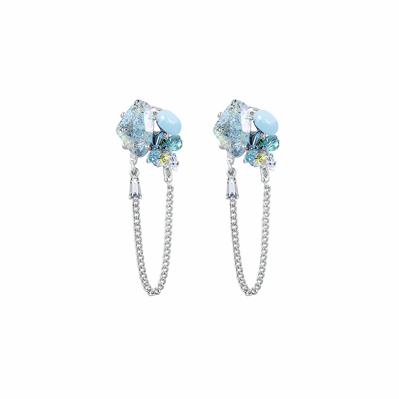 Blue Aqueous Drift Earrings