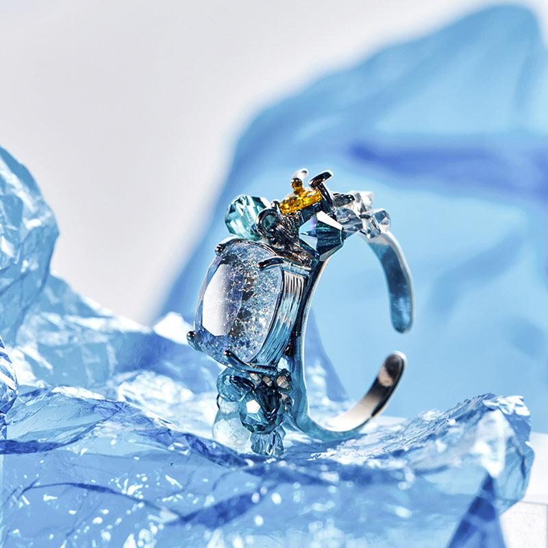 Blue Tide Glow Ring