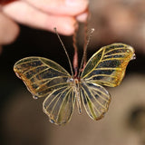 Golden Aurora Butterfly U-Shaped Hair Stick