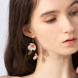 Blooming Iris Tassel Earrings