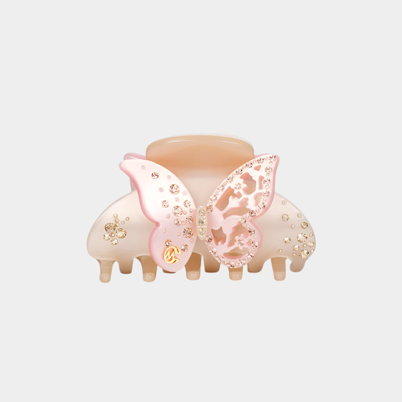 Pink Butterfly Hair Clip