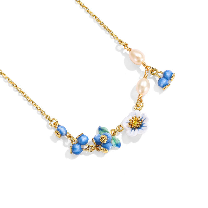 Blueberry Flower Necklace