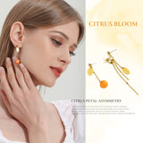 Citrus Bloom Asymmetry Earrings