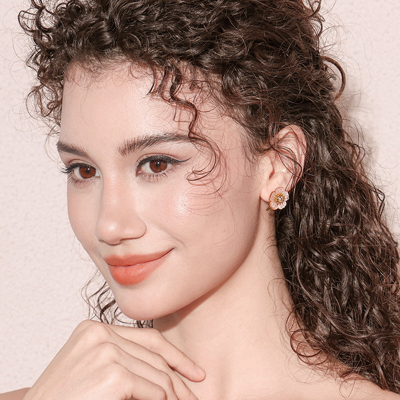 Lilac Flower Stud Earrings