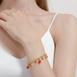 Sweet Strawberry Glow Bracelet