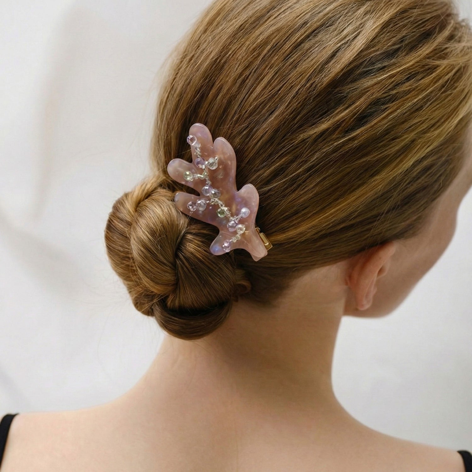 Blossom Glow Rosy Crystal Clips