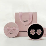 Blossom Glow Rosy Crystal Earrings