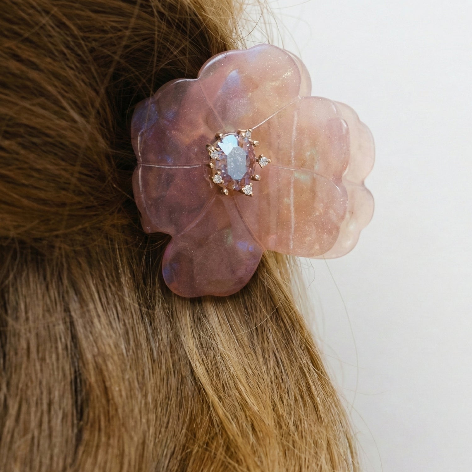 Blossom Glow Rosy Claw Clip