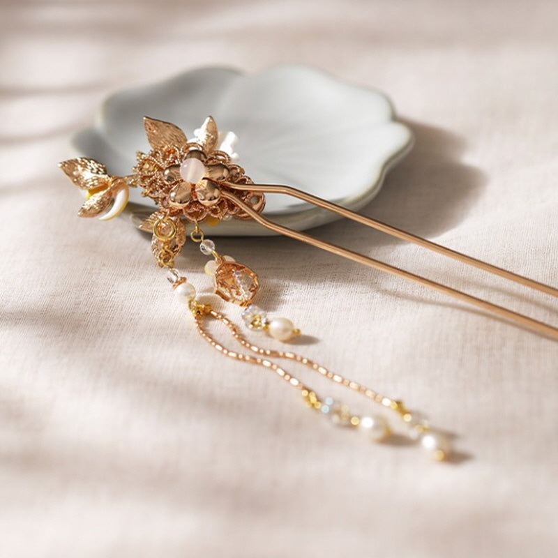 Oriental Moonlight Bunny U-Shaped Hair Stick