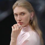 Blossom Glow Rosy Crystal Earrings