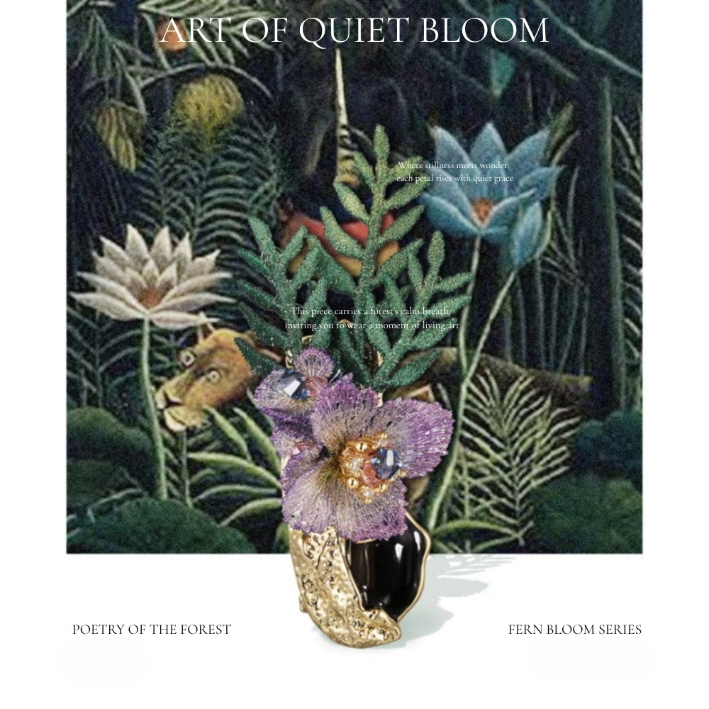 Blooming Meadow Fern Brooch