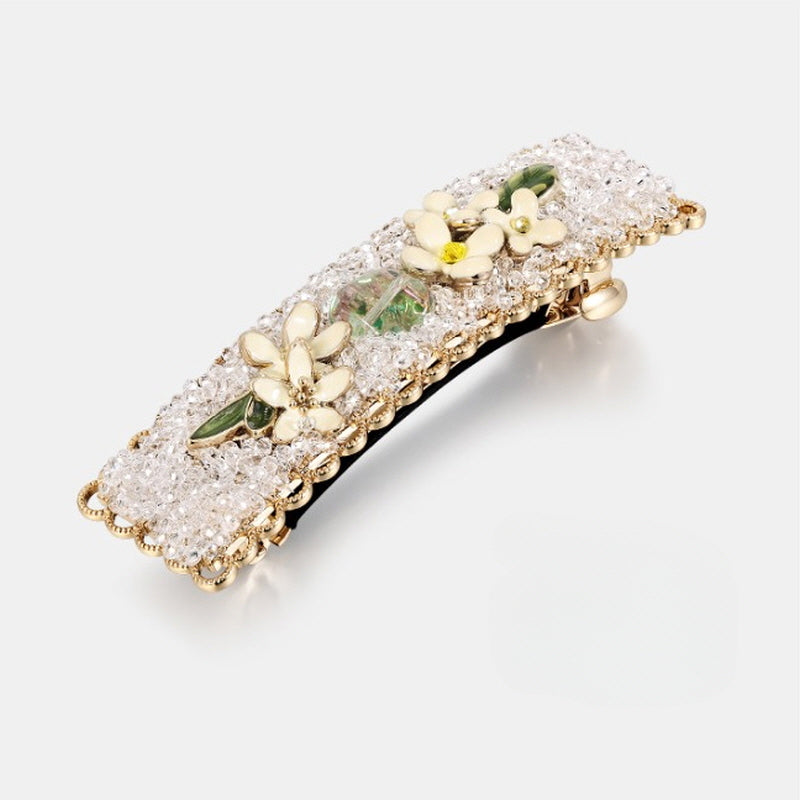Glittering Bloom Tapestry Barrette