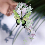 Hyedrangea & Butterfly U-Shaped Hair Stick