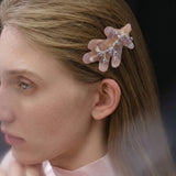Blossom Glow Rosy Crystal Clips