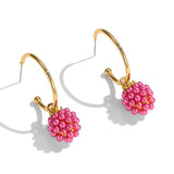 Raspberry Blossom Earrings