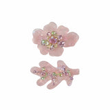 Blossom Glow Rosy Crystal Clips