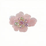 Blossom Glow Rosy Crystal Clips