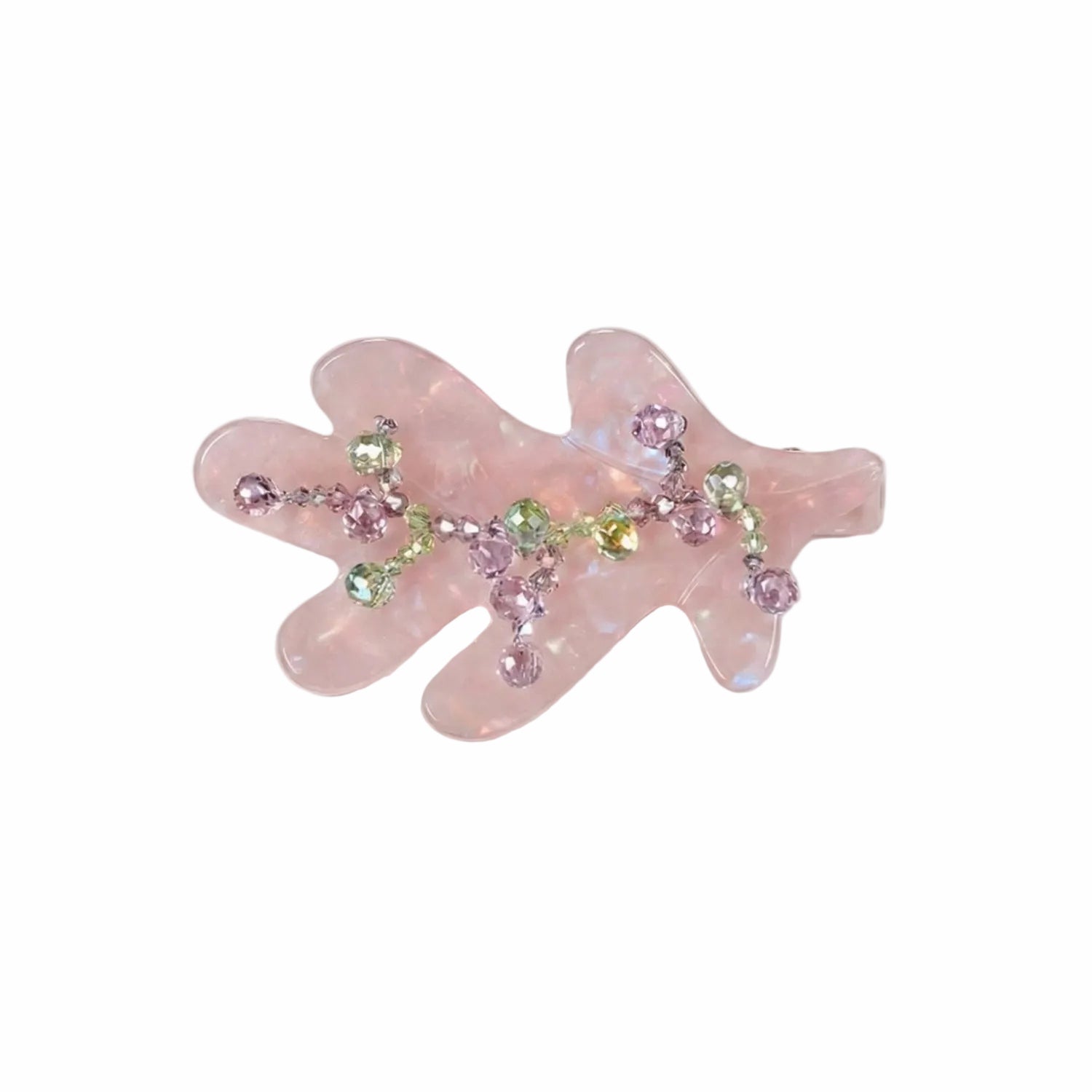 Blossom Glow Rosy Crystal Clips