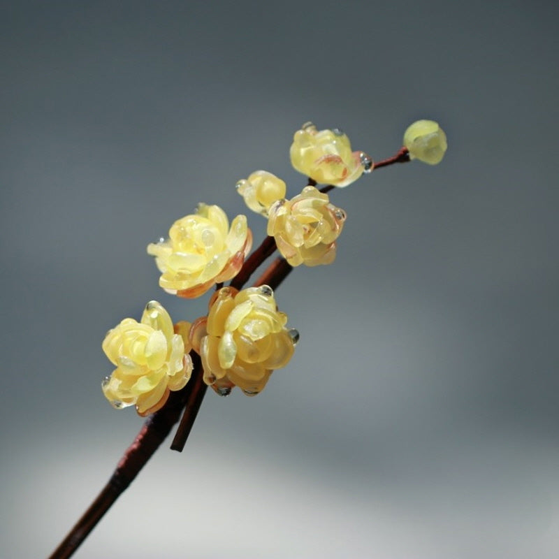 Wintersweet Blossom Bamboo Hair Stick