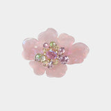 Blossom Glow Rosy Crystal Clips