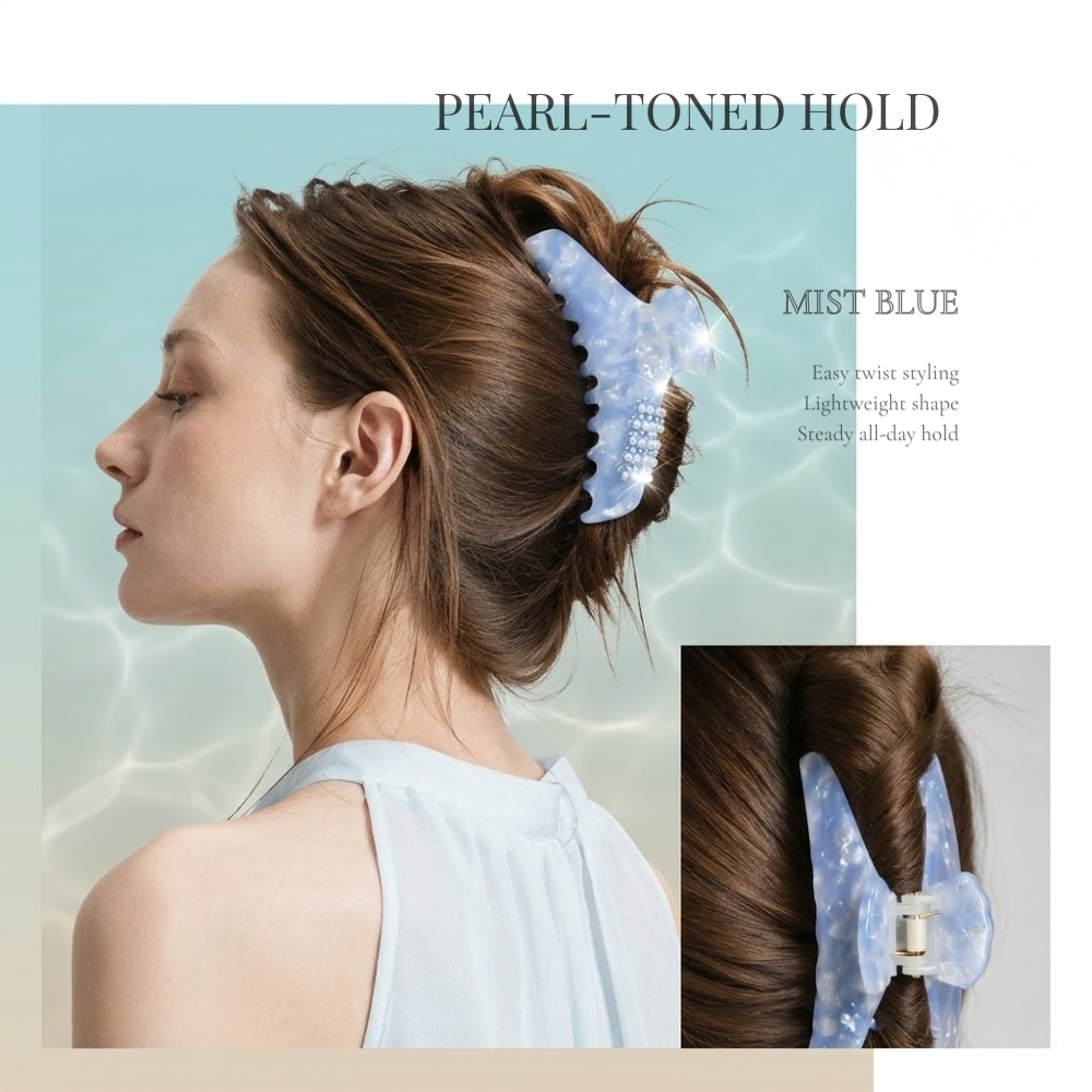 Nacre Veil Claw Clip