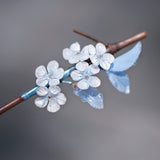 Blue Whisper Bamboo Hair Stick