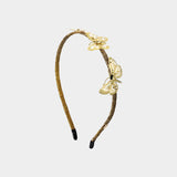 Golden Bright Butterfly Headband