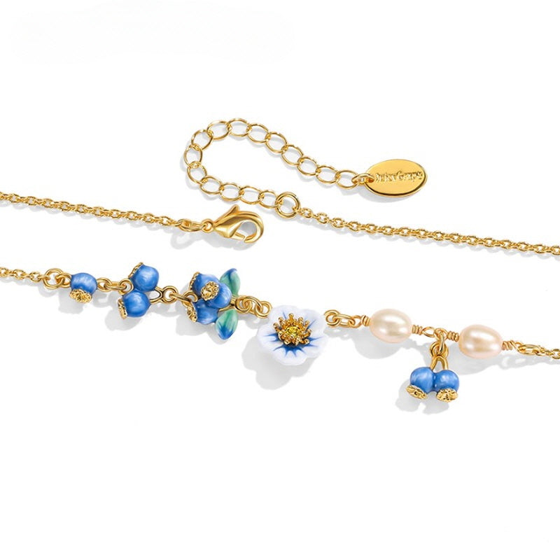 Blueberry Flower Necklace