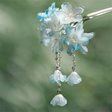 Azure Blossom Drizzle U-Shaped Hair Stick