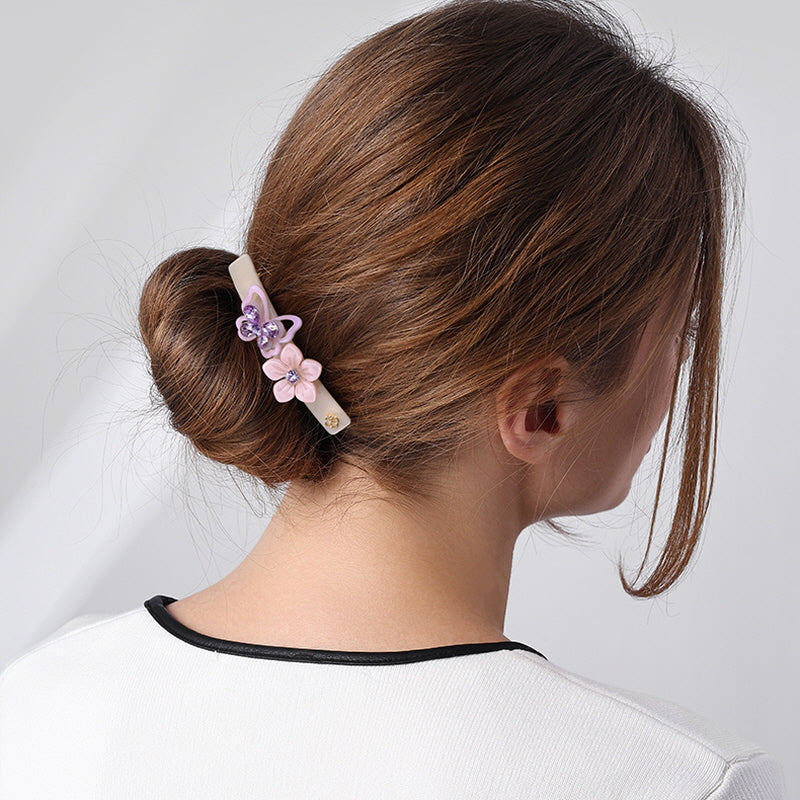 Apricot Blush Garden Hair Pin