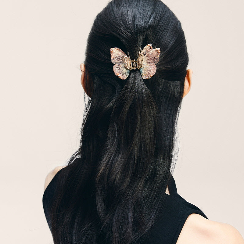 Pink Serenity Butterfly Claw Clip