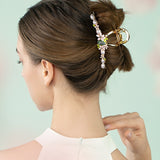 Elegant Peach Blossom Hair Clip