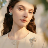 Celeste Luster Opaline Bloom Brooch