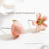 Peach Blossom Asymmetric Earrings