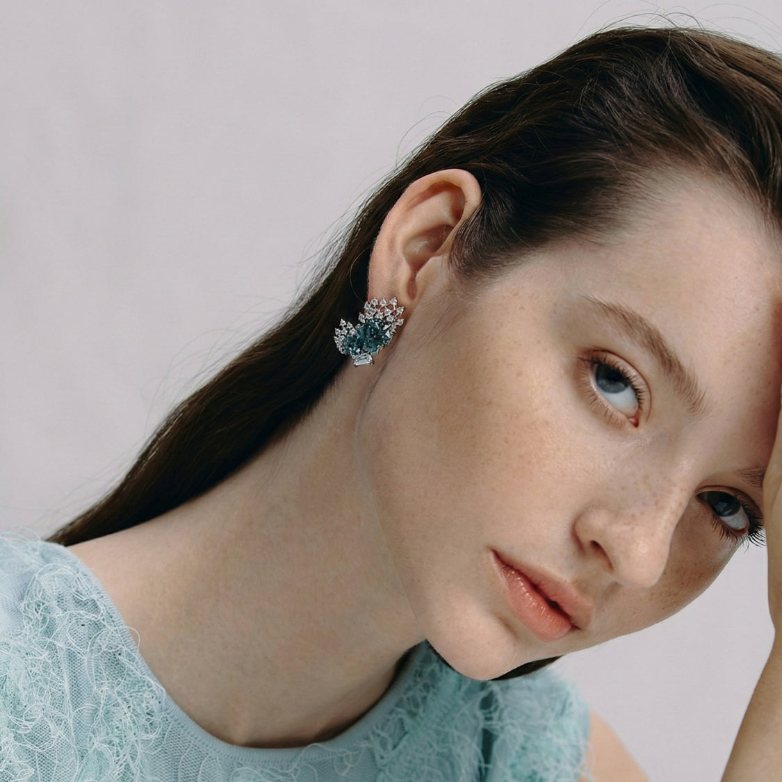 Contour Wing Crystal Earrings