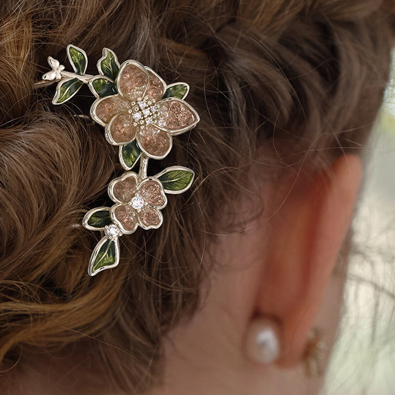 Rosé leaf Charm Hair Stick