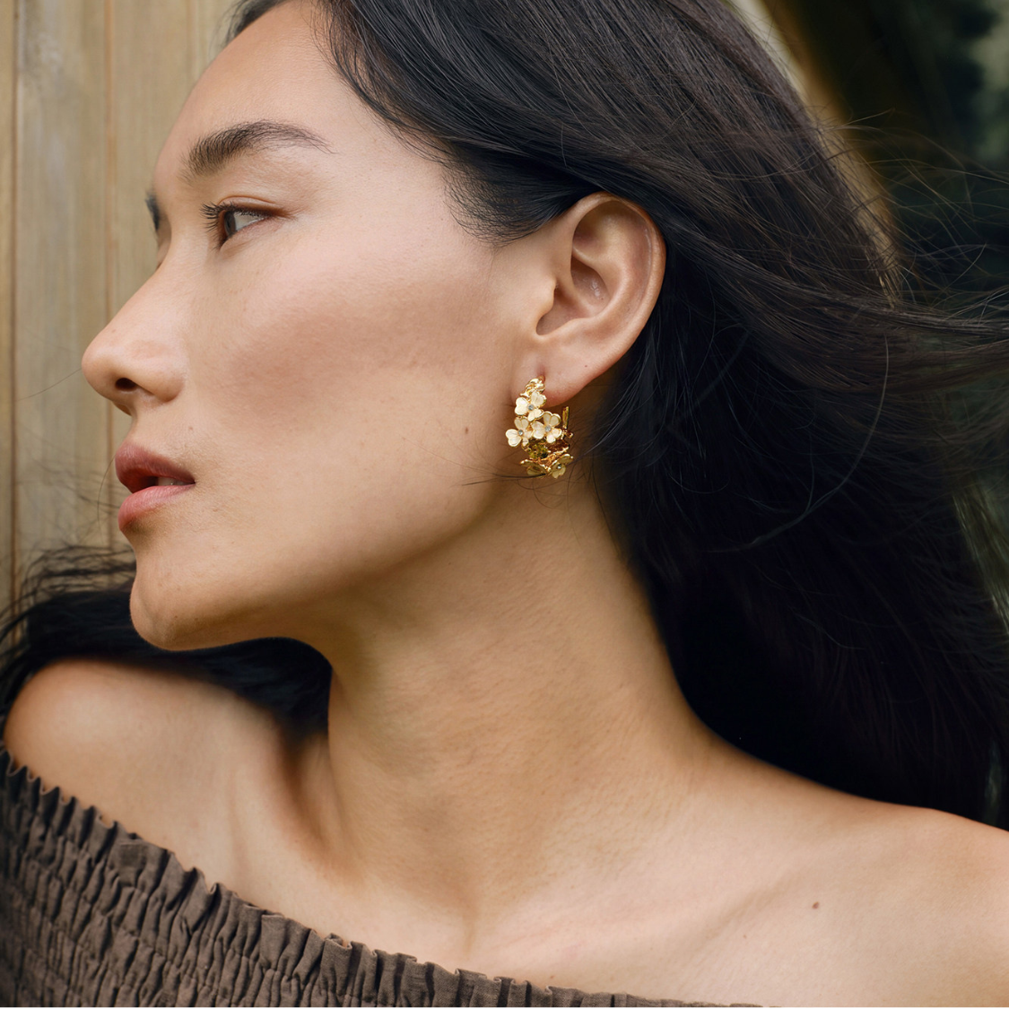 [New Arrival] shes Qianzi Original Van Gogh Iris Stud Earrings for Women 2026 New High-End Earrings and Ear Accessories
