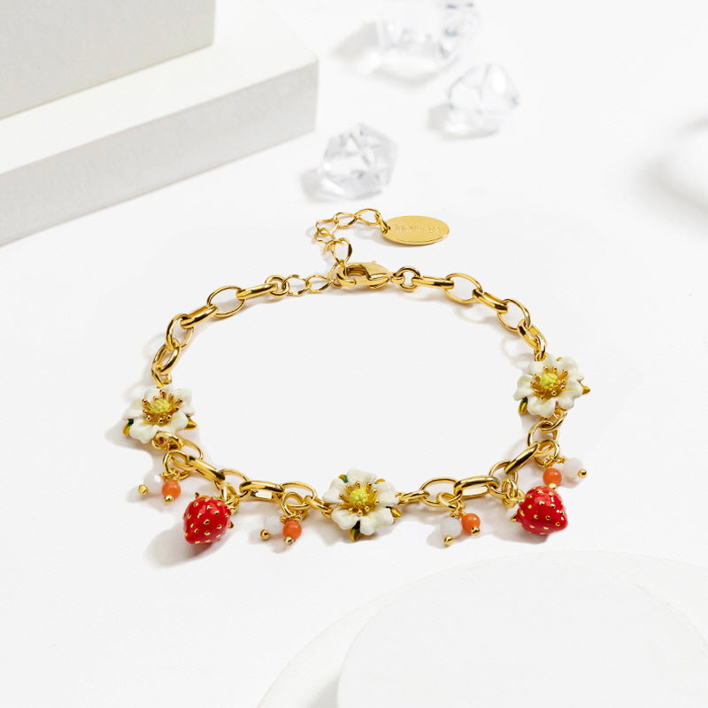 Strawberry Flower Bracelet