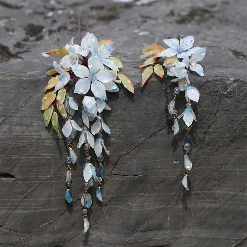 Crystal Rain Blossom U-Shaped Hair Stick