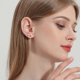 Peach & Blossom Unbalance Earrings