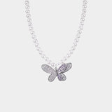 Lavender Glow Butterfly Necklace