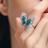 Contour Wing Crystal Ring