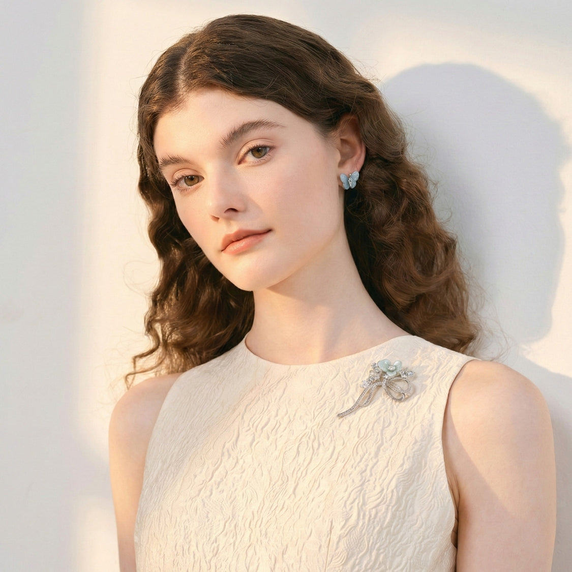 Celeste Luster Opaline Bloom Brooch