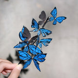 Blue Flash Butterfly Hair Pin