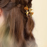 Golden Wild Rose Hair Clip